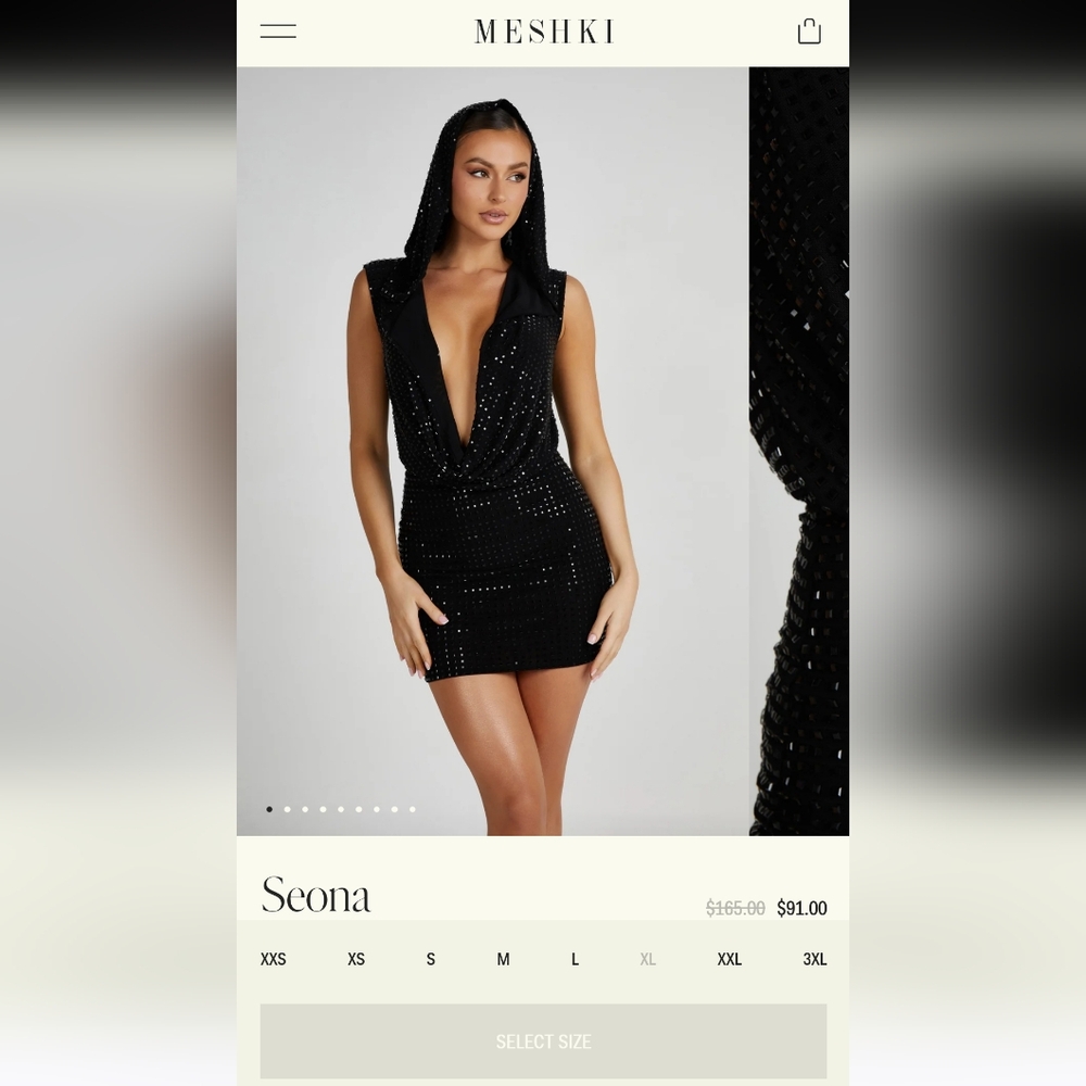 Meshki black dress Seona